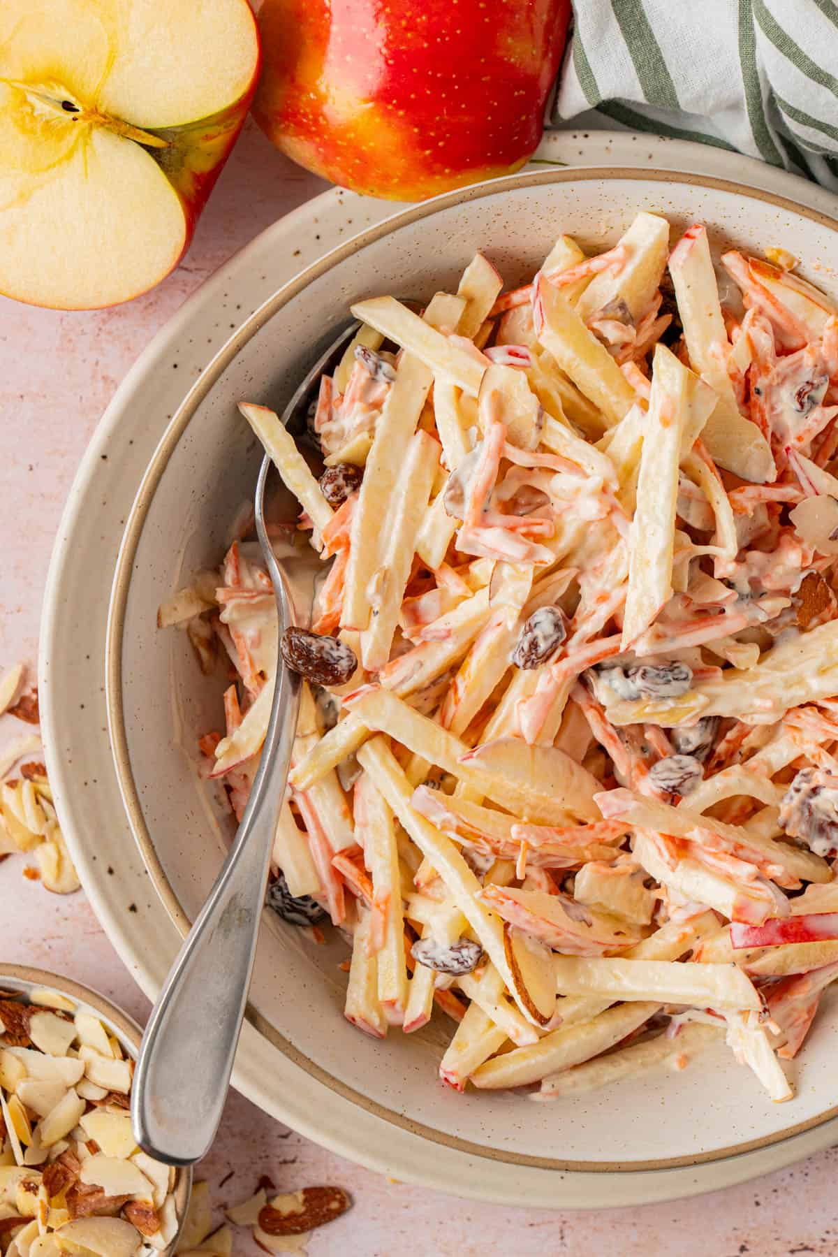 A bowl with apple slaw.